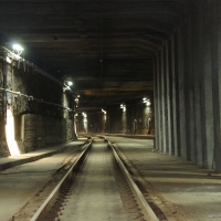 Wnętrze tunelu średnicowego w Centrum