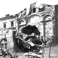 Budynek w czasie Powstania Warszawskiego