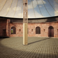 Wnętrze fortu Legionów - wizualizacja