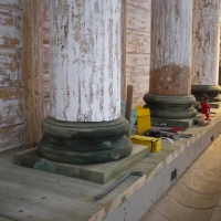 Świątynia Diany - nowe bazy, plinty i stylobat