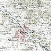 Mapa z lokalizacją klasztoru i stawu