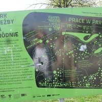 Tablica informacyjna o Parku Rzeźby