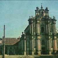 Kościół Wizytek i szpital powstańczy po lewej